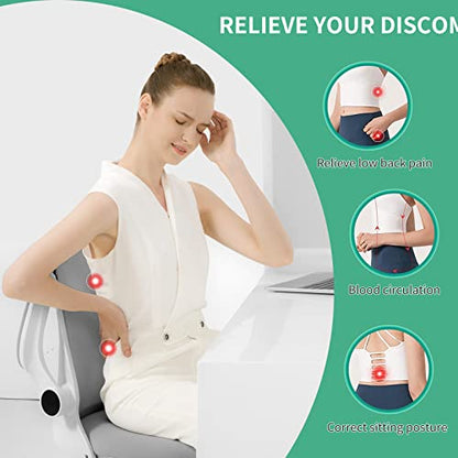  Lumbar Support Pillow For Office Chair Back Support Pillow For Chair Car Seat Back Support Ergonomic Back Chair Pillow Desk Chair Back Cushion For Back Pain Back Rest Pillow Lumbar Back Support