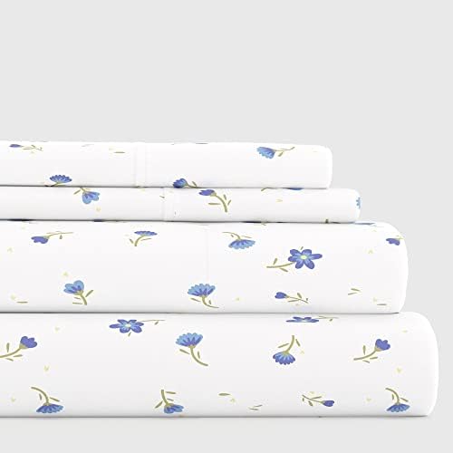  4 Piece Twin Bedding Sheet Set (Pink Floral) - Sleep Better Than Ever With These Ultra-Soft & Cooling Bed Sheets For Your Twin Size Bed - Deep Pocket Fits 16" Mattress