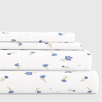  4 Piece Twin Bedding Sheet Set (Pink Floral) - Sleep Better Than Ever With These Ultra-Soft & Cooling Bed Sheets For Your Twin Size Bed - Deep Pocket Fits 16" Mattress