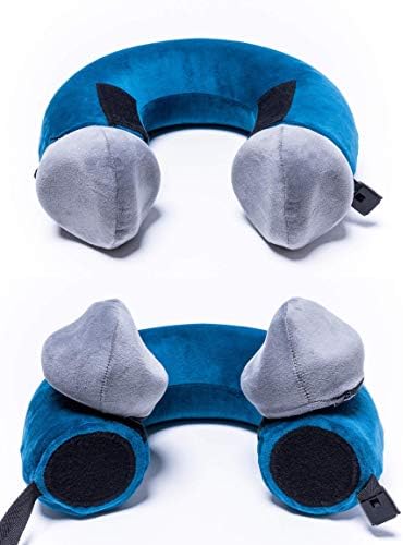  Pieceful Pillow – 3-Piece Memory Foam Travel Neck Pillow Includes 2 Soft Detachable Mini Pillows