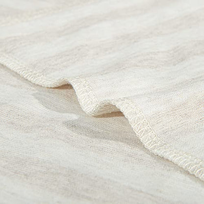  NTBAY 2 Pack 100% Organic Jersey Cotton Toddler Pillowcases, Super Soft And Breathable Yarn-Dyed 13x18 Nursery Pillow Cases With Envelope Closure, 13"x18", Camel And Beige Stripe