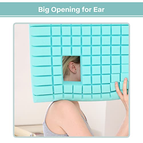 HAVARGO Ear Pillows With Holes For Ear Pain, Ear Piercing Pillow For Side Sleeping, Cooling Memory Foam Pillow For Pierced Ears Side Sleepers