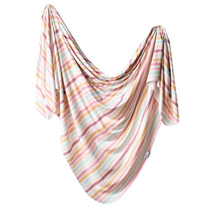  Large Premium Knit Baby Swaddle Receiving Blanket "Belle" By Copper Pearl