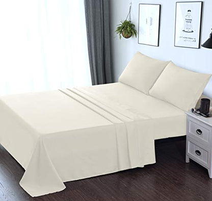  OBA HOME Microfiber Bed Sheet Set - Twin Size (Beige)