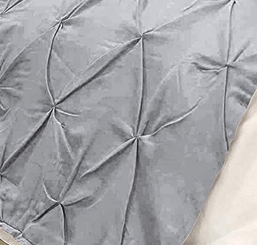  Bed Runner 100% Cotton 800 Thread Count 1 Piece Pinch Pleated Bed Runner, Decorative Bed Scarf, 1 Pinch Pleated Bed Runner (Cal King Size, Light Gray)
