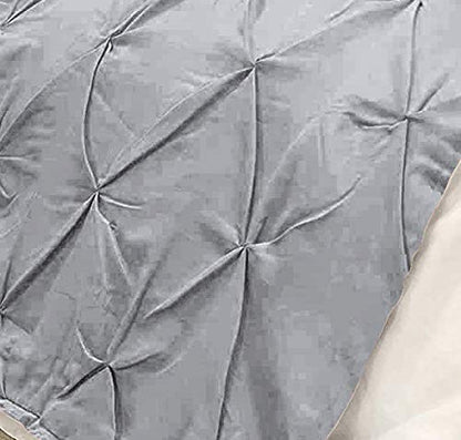  Bed Runner 100% Cotton 800 Thread Count 1 Piece Pinch Pleated Bed Runner, Decorative Bed Scarf, 1 Pinch Pleated Bed Runner (Cal King Size, Light Gray)