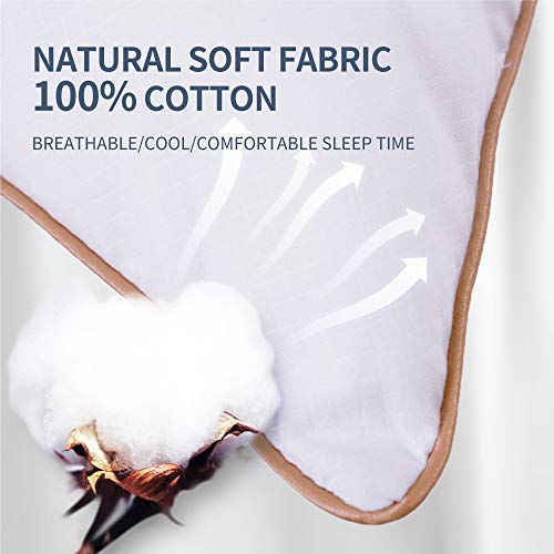  Pillows For Sleeping( Set Of 2, 3 Size ) Hypoallergenic Gel Hotel Pillows Down Alternative -High Firm Support For Side/Back Sleeper (King)