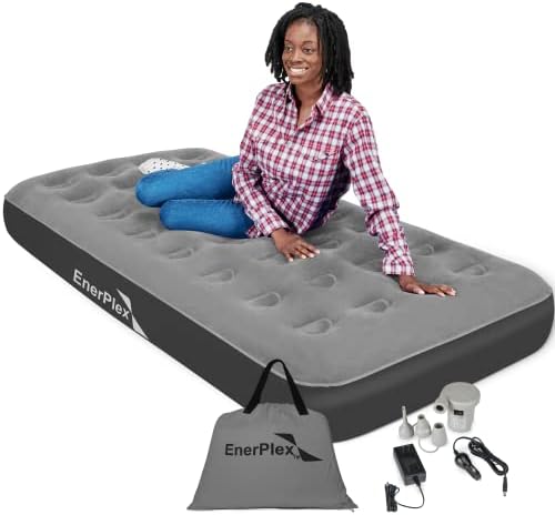  Never-Leak Camping Series Twin/Queen Camping Airbed With High Speed Pump Air Mattress Single High Inflatable Blow Up Bed For Home Camping Travel