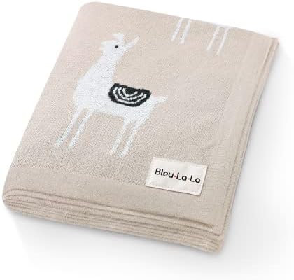  Baby Swaddle Blanket - 100% Luxury Cotton Knit Soft Cozy Lightweight Unisex Receiving Swaddle Crib Stroller Quilt Blanket For Shower Gift Registry For Newborns Infants Toddlers (Sheep - Khaki)
