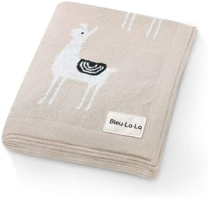  Baby Swaddle Blanket - 100% Luxury Cotton Knit Soft Cozy Lightweight Unisex Receiving Swaddle Crib Stroller Quilt Blanket For Shower Gift Registry For Newborns Infants Toddlers (Sheep - Khaki)