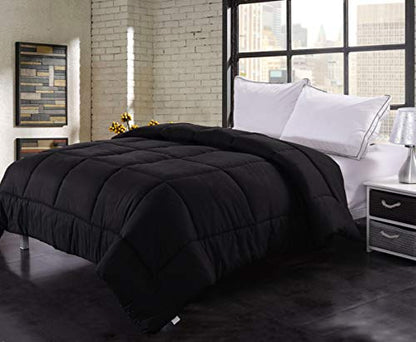  Ghooss All Season Black Bedding Down Comforter -Hotel Quality Luxury Quilt With Corner Tabs-Super Microfiber Fill -Machine Washable-King Size
