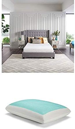  Ealy 8-Inch Full Memory Foam Bed In A Box With CopperChill + Essentials Memory Foam Gel Cooling Pillow Set