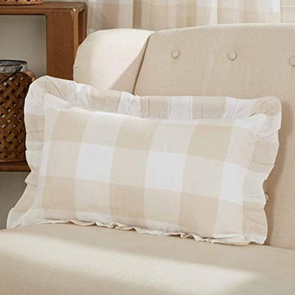  Madison Check Yellow King Size Pillow Cases, Set Of 2, 21" X 37", Buffalo Check Yellow And Ivory Bedding Accent W/Fresh Farmhouse Style
