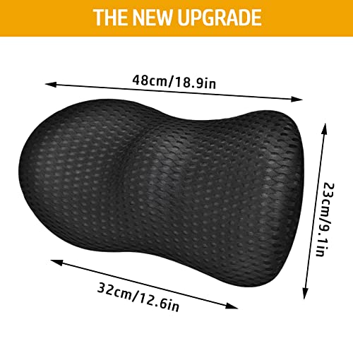  Timstono Lumbar Support Pillow/Back Cushion, Memory Foam Lumbar Pillow That,Recliner Back Rest Use For Office Chairs, Gaming Chairs And Car Seats,Breathable & Ergonomic Design Back Pain Relief(Black)