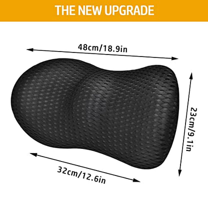  Timstono Lumbar Support Pillow/Back Cushion, Memory Foam Lumbar Pillow That,Recliner Back Rest Use For Office Chairs, Gaming Chairs And Car Seats,Breathable & Ergonomic Design Back Pain Relief(Black)