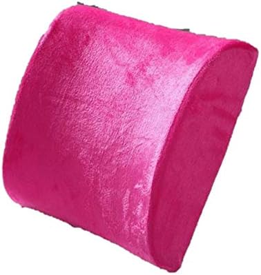  Bookishbunny Premium Memory Foam Lumbar Support Cushion Pillow (Pink)