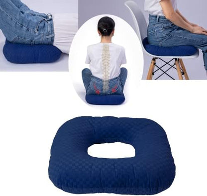  Wuronsa Donut Pillow For Tailbone Pain Relief Seat Cushion, Orthopedic Hemorrhoid Pillow, Postpartum Pregnancy Pressure Ulcer Pillow, Sitting Pressure Relief, For Home, Office, And Car (Blue)