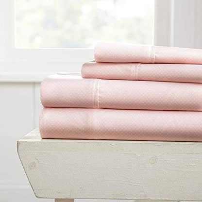  Linen Market Premium My Heart Pattern 4 Piece Bed Sheet Set, Full, Light Gray
