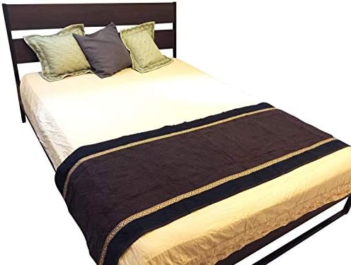  OctoRose Quilted Micro Suede Bed Runner Scarf Protector Slipcover Pad For Pets V2 (26x96, Brown)