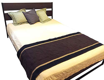  OctoRose Quilted Micro Suede Bed Runner Scarf Protector Slipcover Pad For Pets V2 (26x96, Brown)