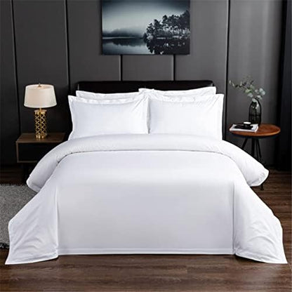 LEIGE Hotel White Duvet Cover Bed Sheet Set Cotton Soft 600TC Bedding Set Twin Full Queen King Size 4Pcs (Color : White, Size : 260X240cm 4Pcs)