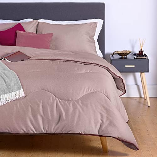  - All-in-One Comforter - All Season - Queen - Herringbone Collection - Luxury Bedding - Machine Washable - Hypoallergenic - Storm Gray