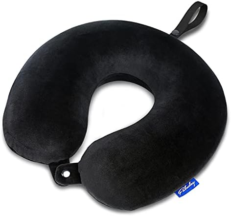  Travel Pillow Memory Foam For Airplanes - Neck Pillow For Traveling, Car, Home, Flight Pillow For Sleeping With Attachable Snap Strap Soft Washable Cover, Provide Head Neck Support Rest, Dark Gray