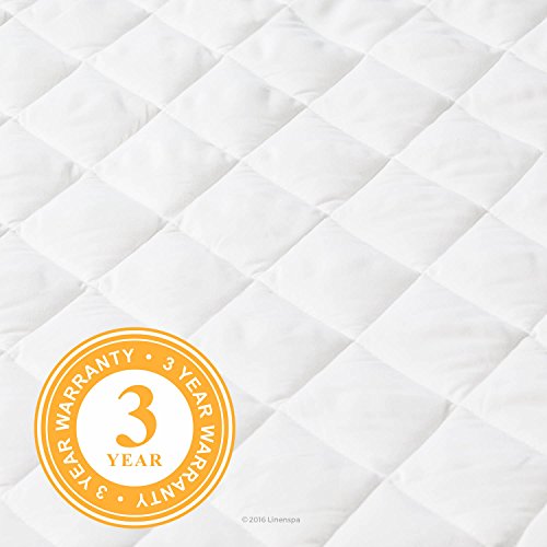  Plush Quilted Mattress Pad-Breathable Mattress Cover With Deep Pockets Stretches Up To 18 Inches