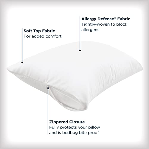 Allergy Pillow Protector, Standard/Queen - 4 Pack