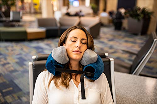  Pieceful Pillow – 3-Piece Memory Foam Travel Neck Pillow Includes 2 Soft Detachable Mini Pillows