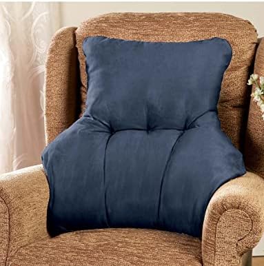 Chums | Faux Suede Back Rest Lumbar Support Cushion | Coffee