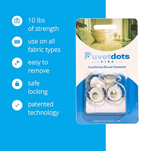  Duvet Dotz Strong Magnetic Duvet Fasteners With Key, Magnetic Comforter Grips, Bed Duvet Donut Clips, Set Of 4 (Enough For One Bed)