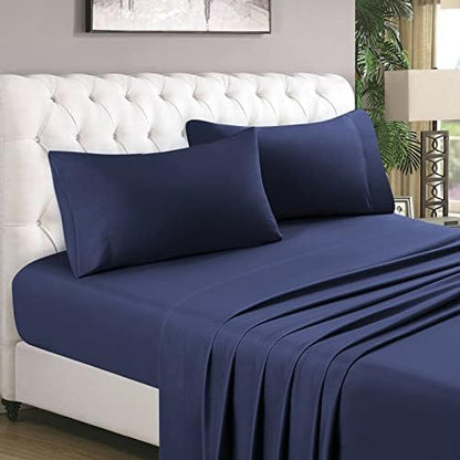  HOMEIDEAS 4 Piece Bed Sheets Set (Queen, Gold), 1800 Bedding Soft Brushed Microfiber Luxury Sheets, Deep Pockets, Easy Care, Wrinkle & Fade Free