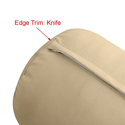  PROLINEMAX Style V5 Twin Size Velvet Knife Edge Indoor Daybed Bolster Pillow Cushion Mattress Fitted Sheet |Cover ONLY| AD339