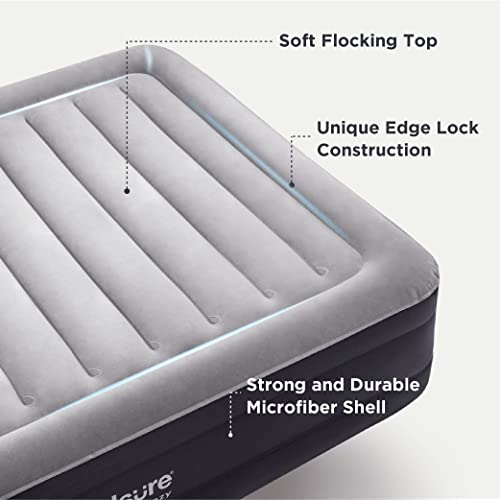  Queen Air Mattress With Built In Pump Raised - 18" Inflatable Mattress, Double Air Beds For Camping And Indoor Use