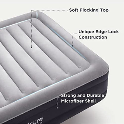  Queen Air Mattress With Built In Pump Raised - 18" Inflatable Mattress, Double Air Beds For Camping And Indoor Use
