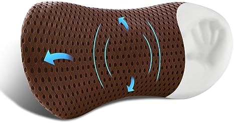  FOUSUPDT Lumbar Pillow, Memory Foam Lumbar Support Pillow For Office Chair And Car Seat, Back Support Pillow For Lower Back Pain Relief, Support Cushion Back Pillow For Sleeping, Driving(Dark Green)