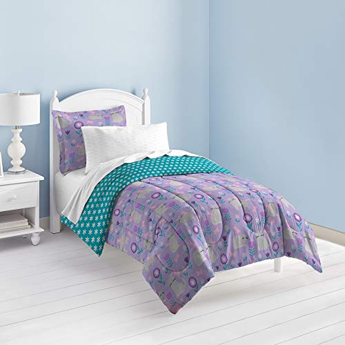  Dream FACTORY Cat Garden Comforter Set, Twin, Gray,2A862601GY