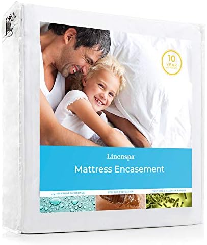  Mattress Encasement Queen, Zippered Mattress Encasement, Waterproof Queen Mattress Encasement,White