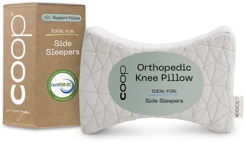  Coop Home Goods Knee Pillow For Side Sleeper, Adjustable Soft Orthopedic Pillow, Leg Pillow For Sleeping, Pregnancy Pillow Support, Sciatica, Back, Hip And Joint Pain Relief, With Washable Cover