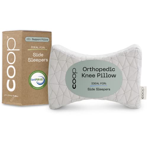  Coop Home Goods Knee Pillow For Side Sleeper, Adjustable Soft Orthopedic Pillow, Leg Pillow For Sleeping, Pregnancy Pillow Support, Sciatica, Back, Hip And Joint Pain Relief, With Washable Cover