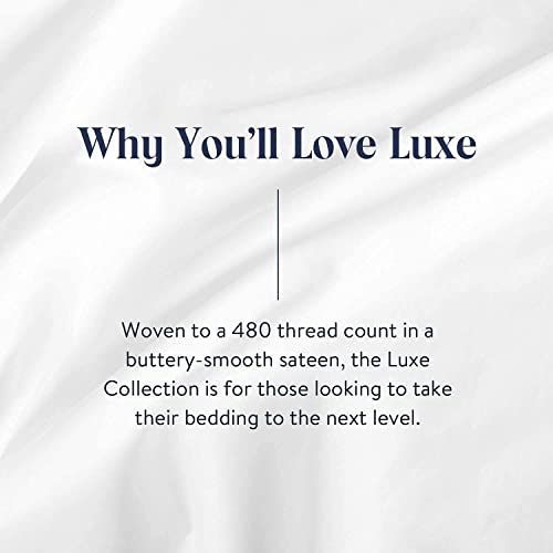  Luxe California King Sheets Set + Duvet Cover, Windowpane - 7 Piece Set (1 Duvet Cover, 1 Fitted Sheet, 1 Flat Sheet + 4 Pillowcases)