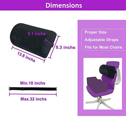  AOSSA BBL Pillow Back Support Brazilian Pillow After Surgery Butt Pillows For Woman Post Recovery Butt Lift Sitting Driving Chair Seat Cushion(Back Support Only) (Black)