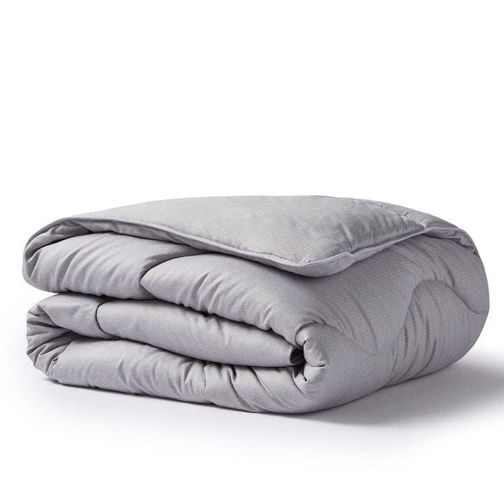  - All-in-One Comforter - All Season - Queen - Herringbone Collection - Luxury Bedding - Machine Washable - Hypoallergenic - Storm Gray