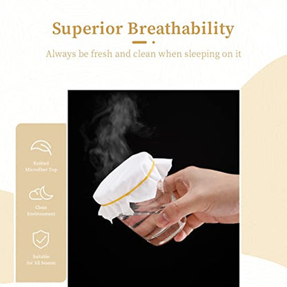  And Sound Queen Mattress Protector, Premium 100% Waterproof Mattress Cover, Noiseless Breathable Soft, Fitted Deep Pocket 8-21 Inch Bed Cover, Vinyl Free