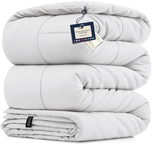  BELADOR Queen Comforter All-Season Duvet Insert Queen Size Bed Comforter - Down Alternative Comforters, Mid-Plush Lightweight Comforter, Box Quilted Siliconized Fiberfill Oeko-Tex Hotel Comforter