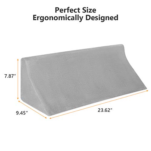  OasisSpace Bed Wedge Pillow For Sleeping, Back Positioning Elevation Pillow With Removal Cover, Bedroom Elevated Body Alignment Ankle Support Pillow Leg Bolster For Side Sleeper, Back Pain, Bed Sores