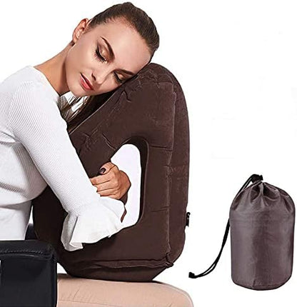 Inflatable Travel Pillows For Airplane, Blow Up Neck Pillow For Sleeping, Airplane Travel Essentials For Long Flight Support Head, Neck And Lumbar, Used For Car/Bus/Train/Office Rest, Adults Kids