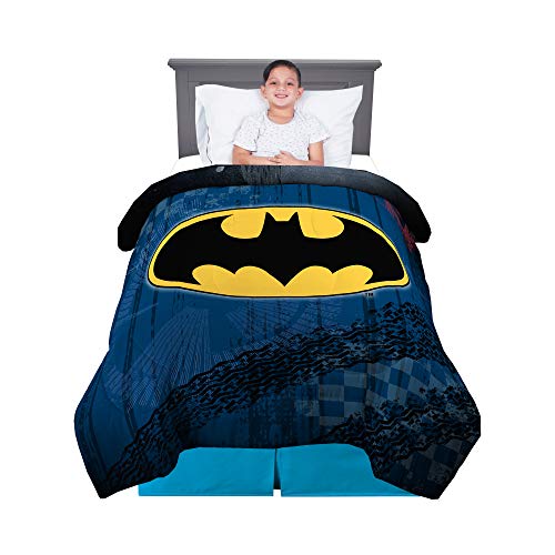  Kids Bedding Super Soft Reversible Comforter, Twin/Full, Batman