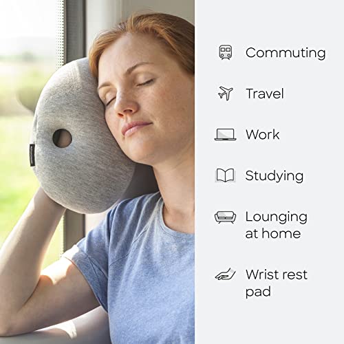  OSTRICH PILLOW MINI Travel Pillow For Airplane Head Support - Travel Accessories For Hand And Arm Rest, Power Nap On Flight And Desk - Sleepy Blue